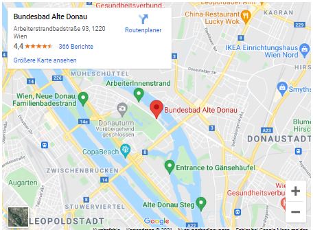 Lageplan Bundesbad Alte Donau