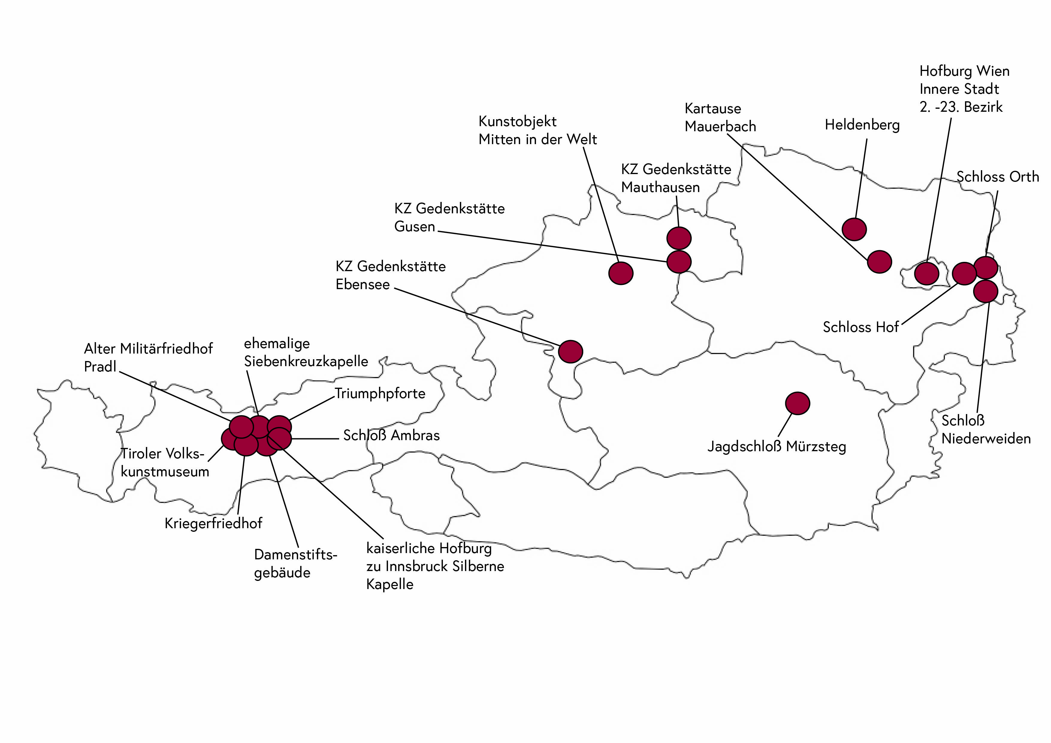 Karte Standorte Liegenschaften 2025