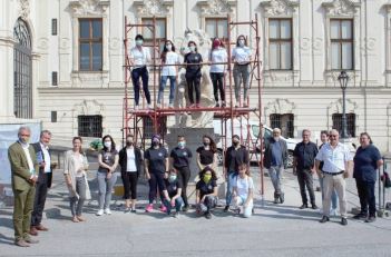 European Heritage Volunteers - Restauration Löwen-Skulpturen Schloss Belvedere